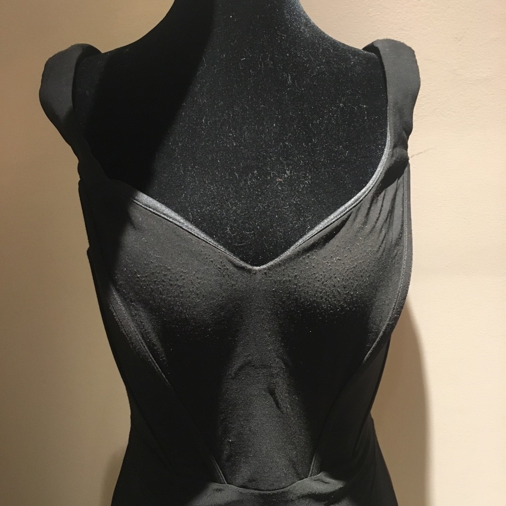Colette by Mon Cheri Black Jersey Gown 6 - Picture 2 of 8